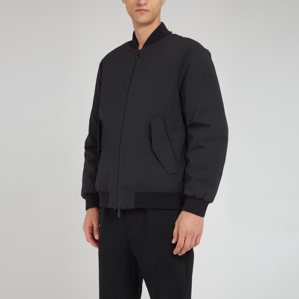 "Kraun" bomber jacket in black fabric