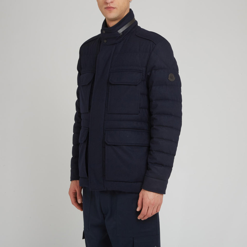 "Munt Field" down jacket in blue fabric