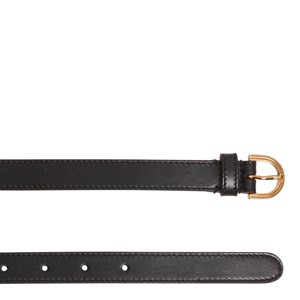 ''Gianni Ribbon'' belt in black leather