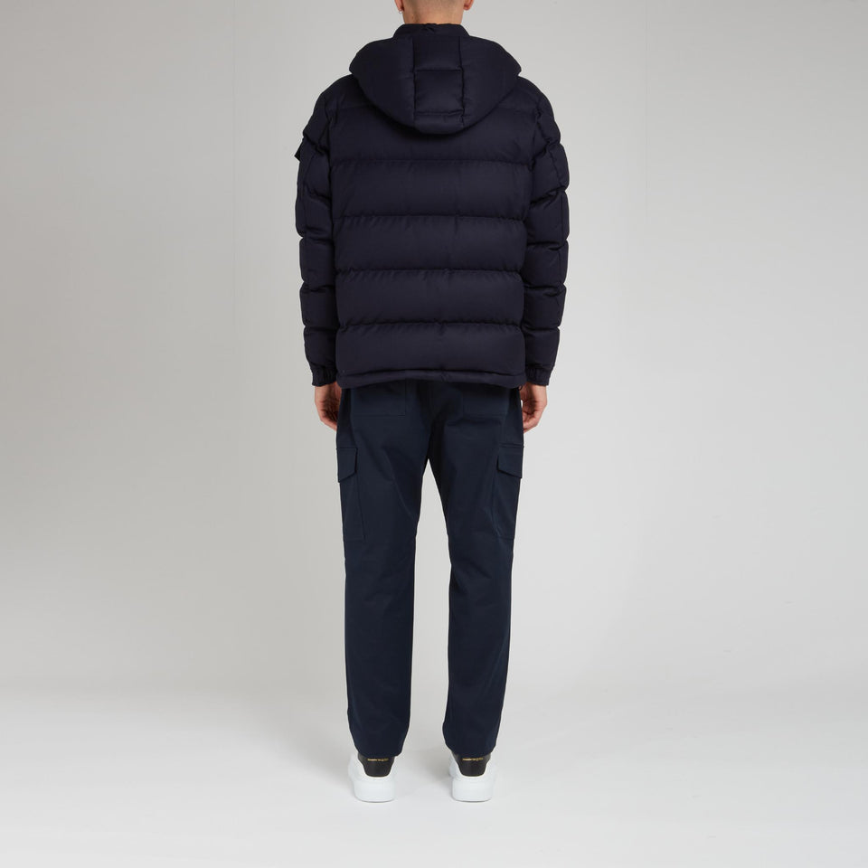 "Montgenevre" down jacket in blue fabric