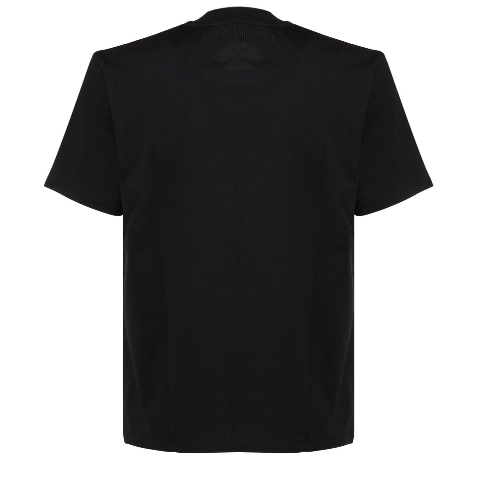 T-shirt "Ami de Coeur" in cotone nera - GIO MORETTI