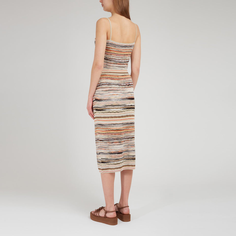 Canotta in tessuto multicolor