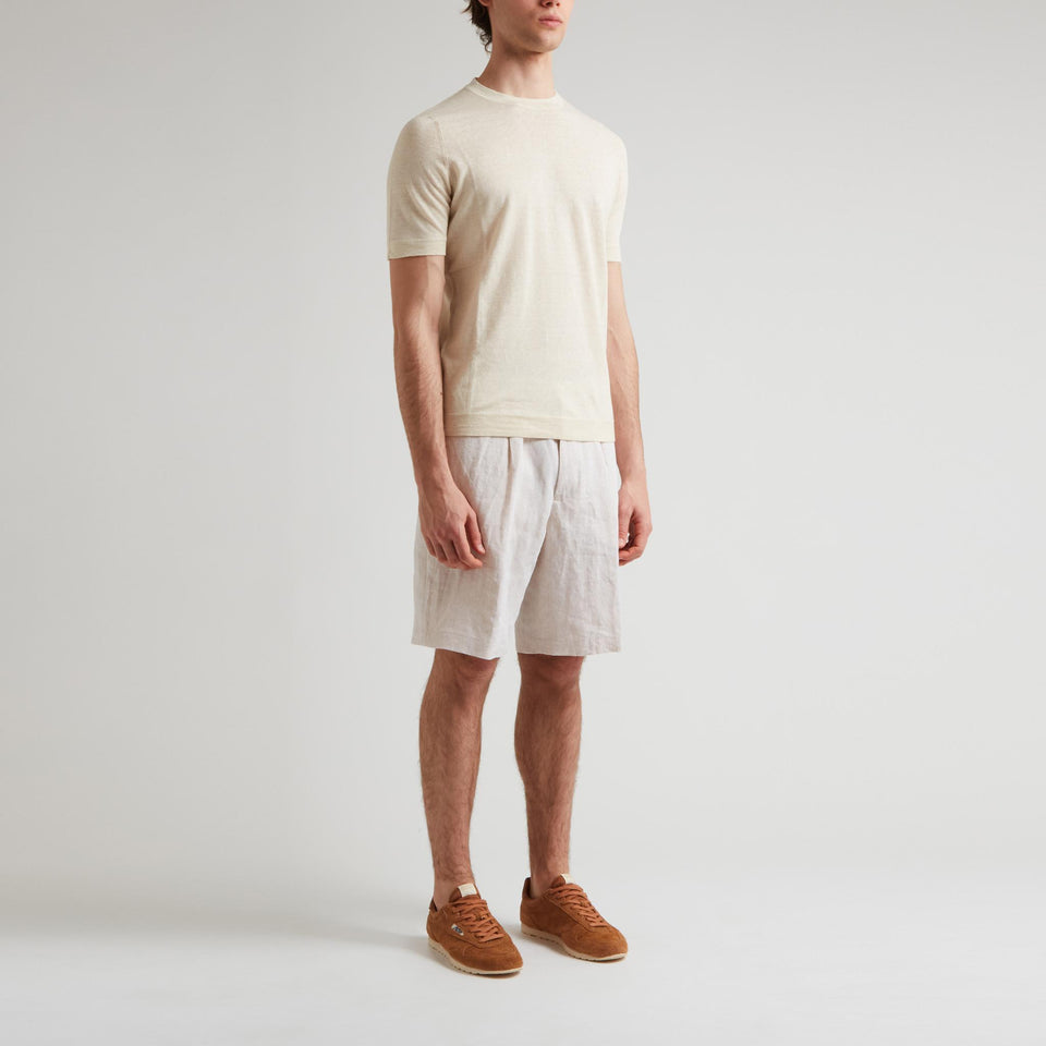 Maglia in cashmere beige