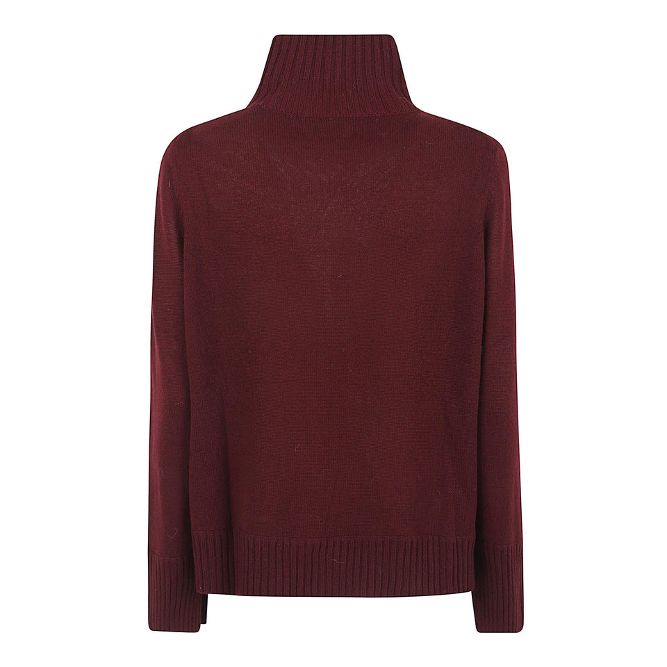 Maglia in cashmere bordeaux 255 1117368 ALLUDE 