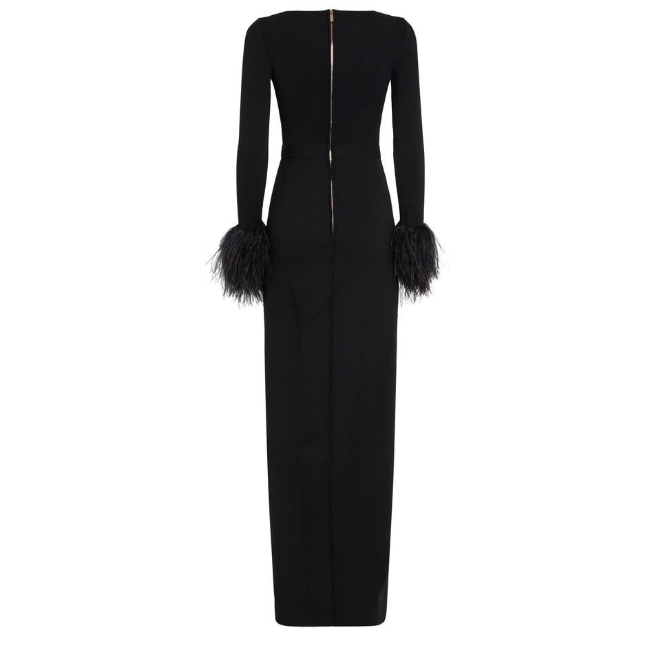 Abito lungo in maglia nero 13655 BLACK ELIE SAAB 