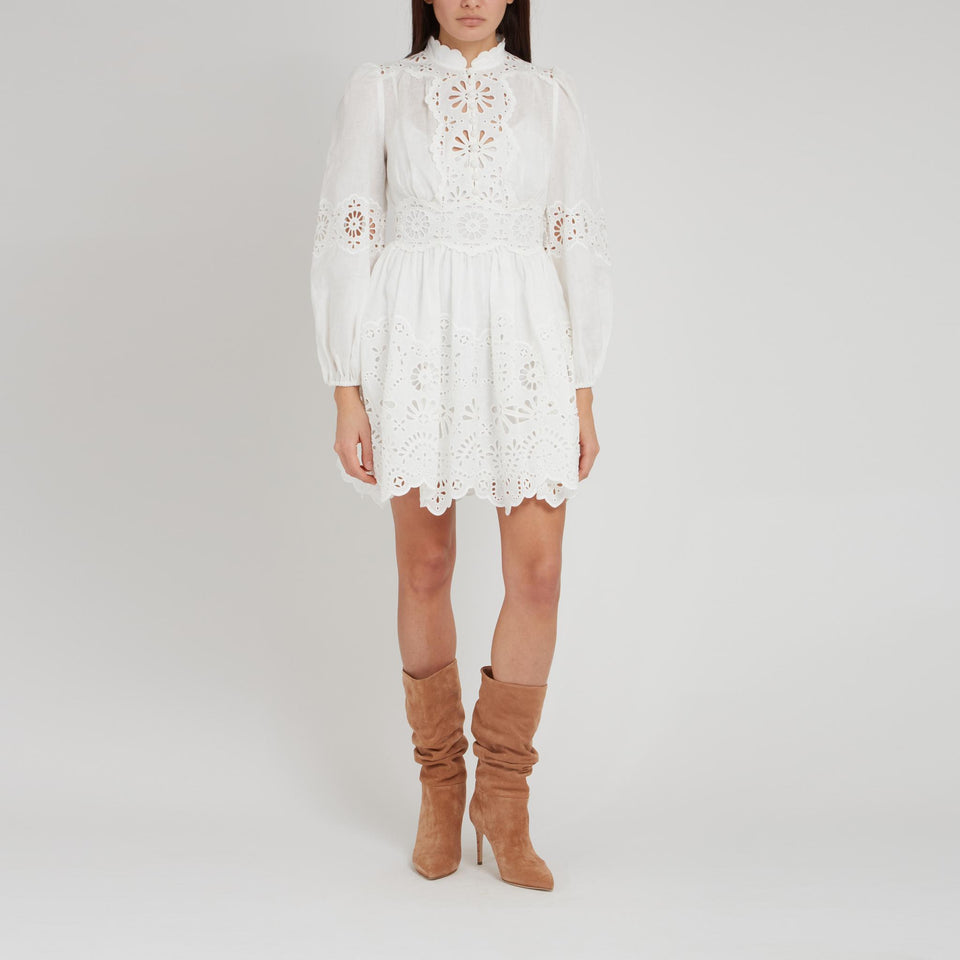 "Acacia" dress in white linen