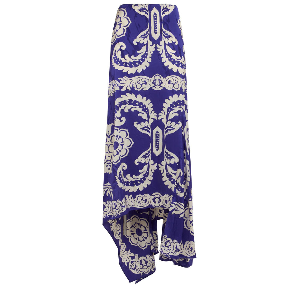 Gonna lunga in tessuto multicolor