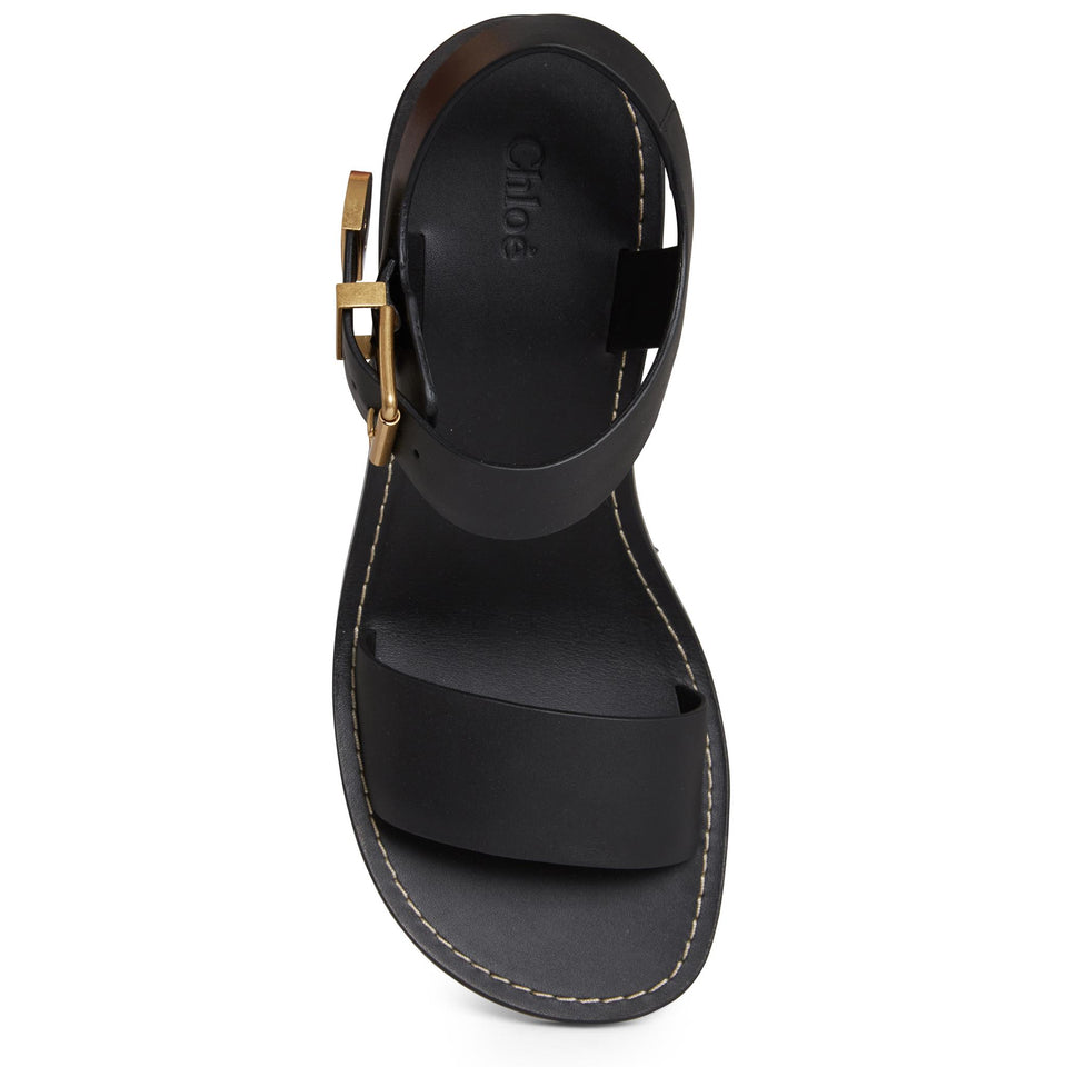 Sandali ''Rebecca'' in pelle neri CHC24U01QEX 001 CHLOE 