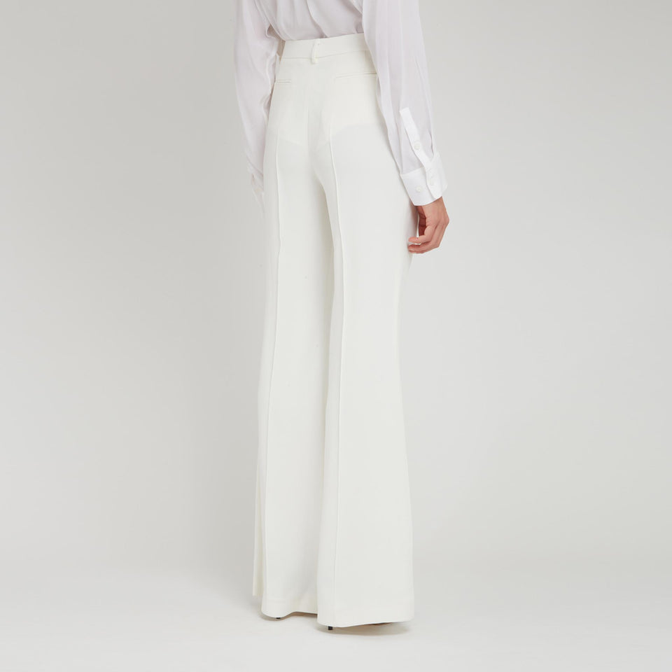 Pantalone svasato in tessuto bianco P0053NF24CD007 W0001 ELIE SAAB 