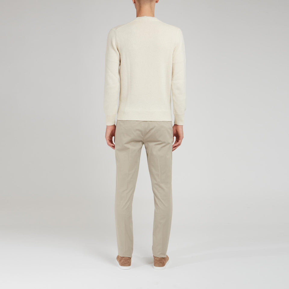 White cashmere sweater