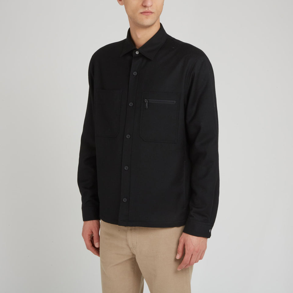 Camicia in lana nera