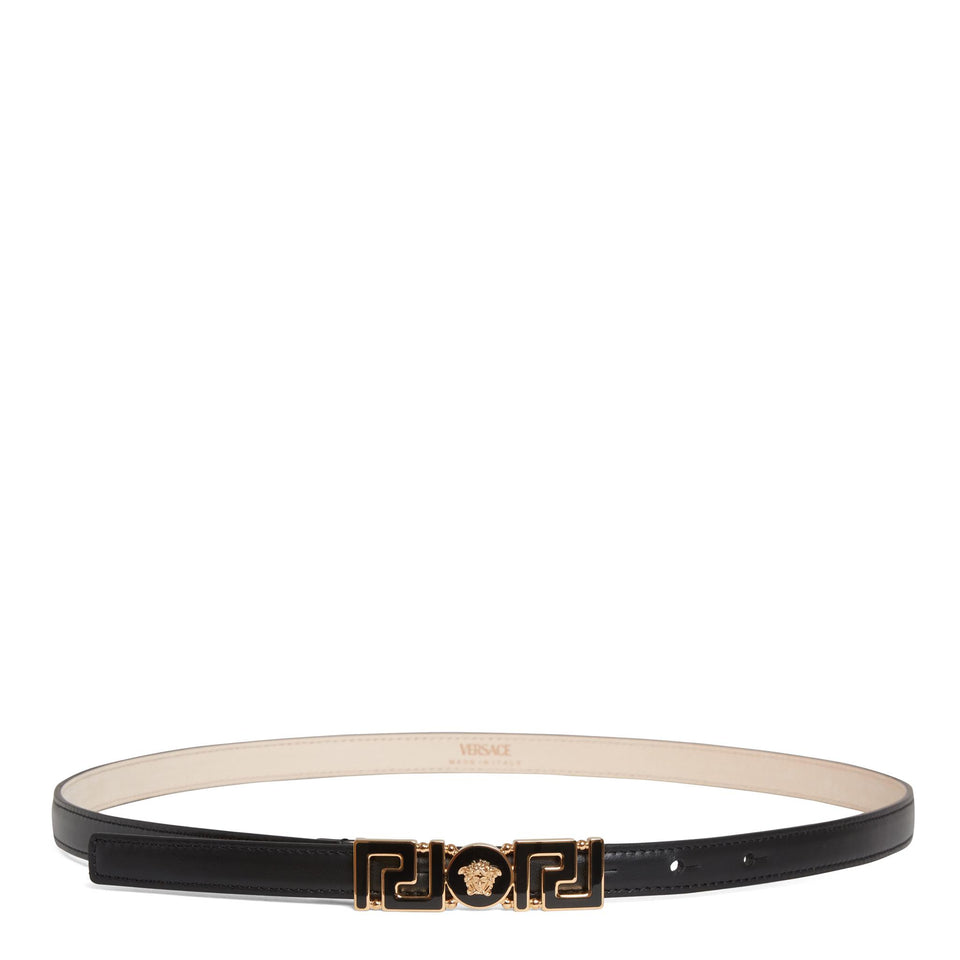 ''Greek Goddess'' black leather belt