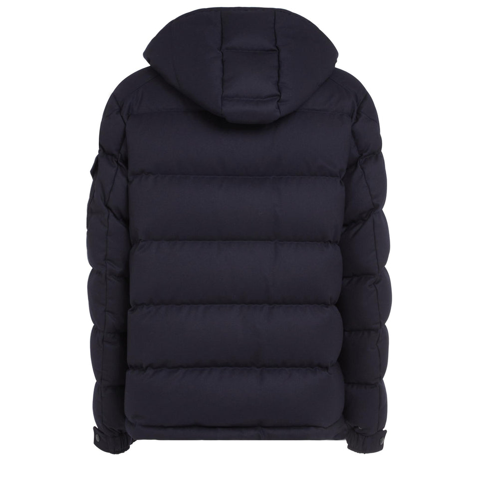 "Montgenevre" down jacket in blue fabric