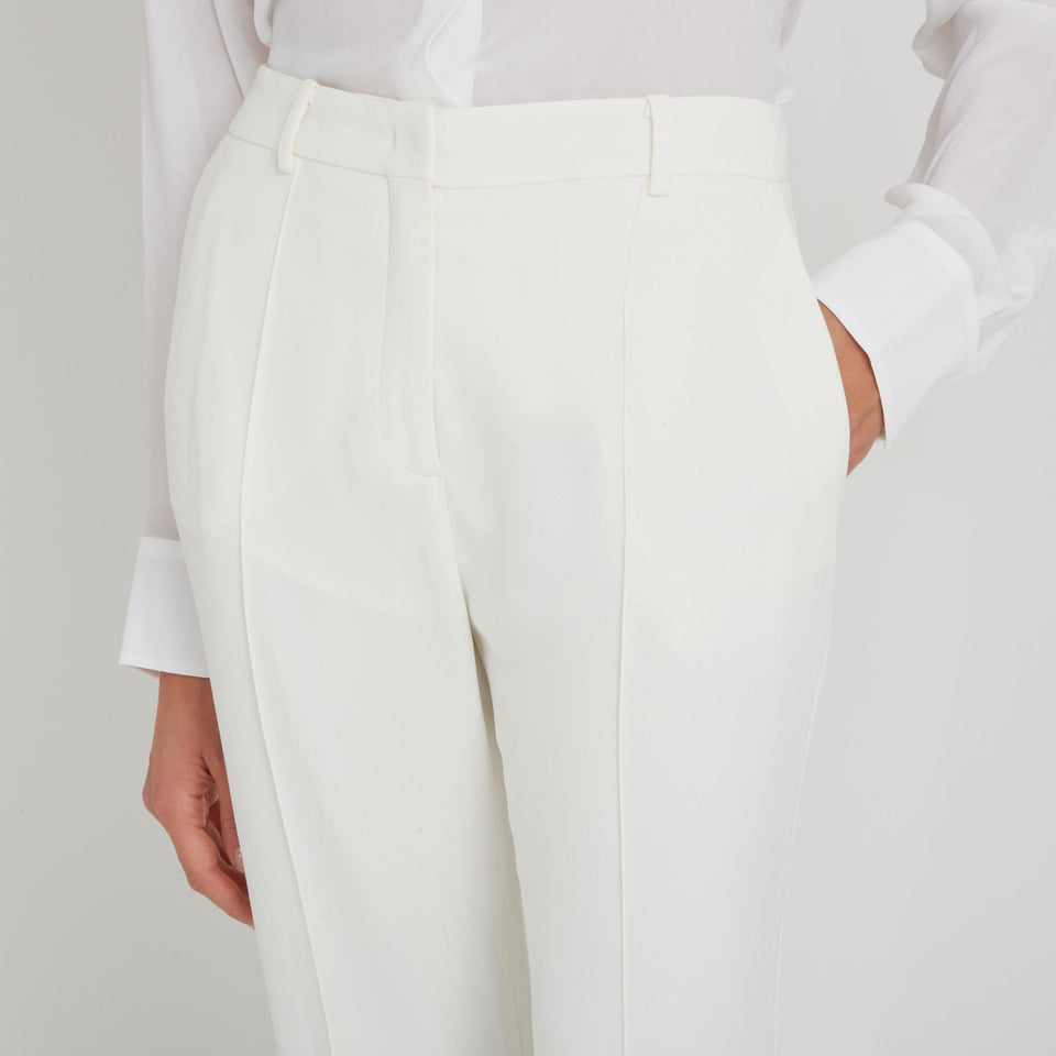 Pantalone svasato in tessuto bianco P0053NF24CD007 W0001 ELIE SAAB 