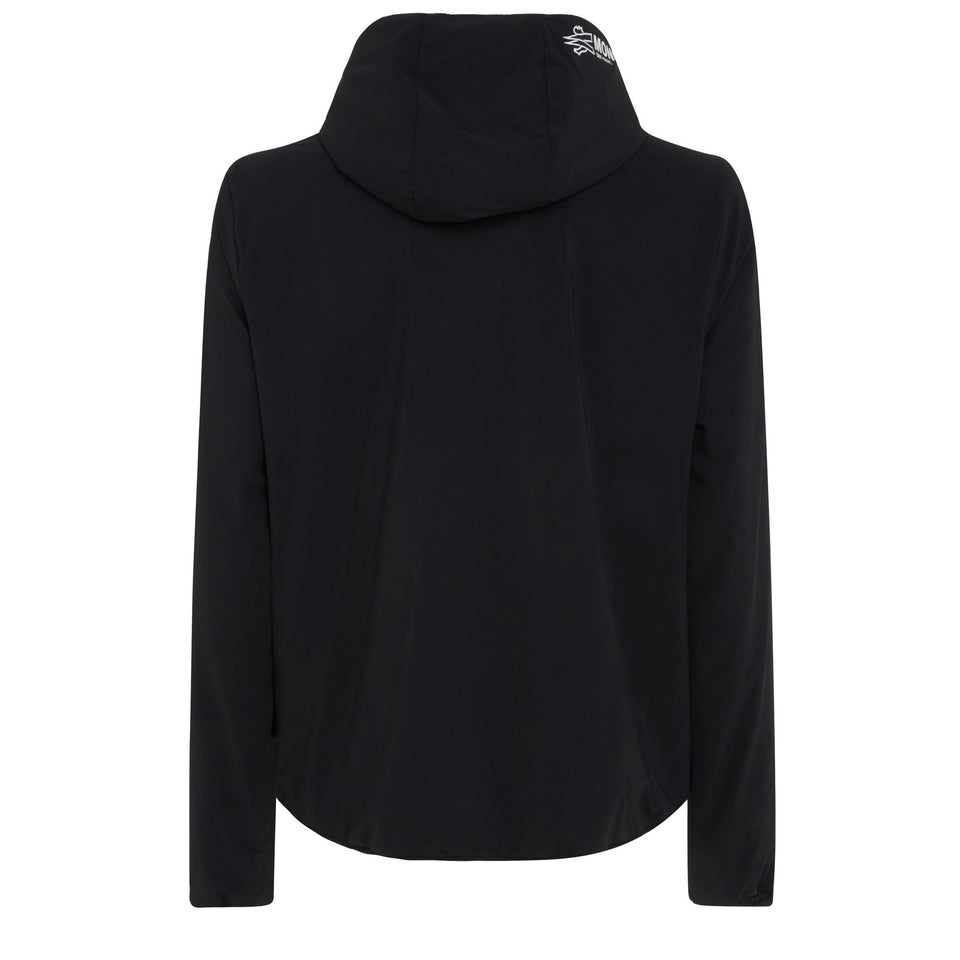 Black fabric cardigan