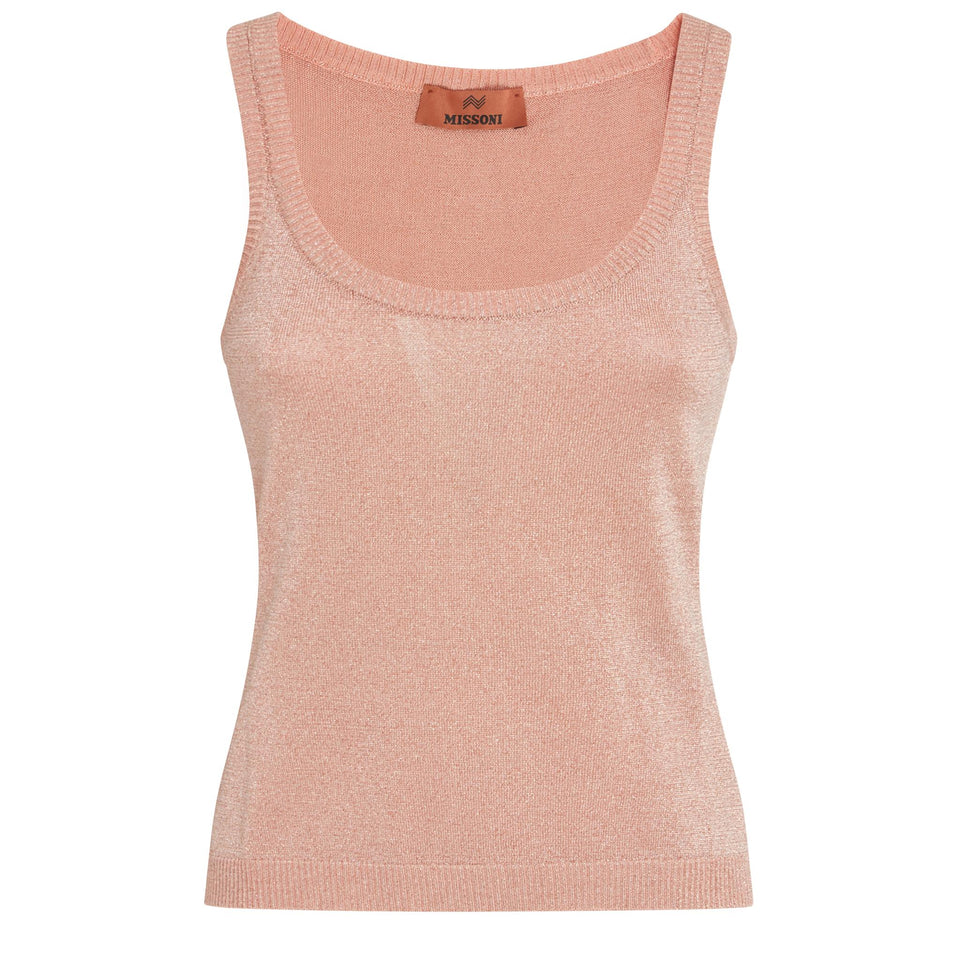 Canotta in tessuto rosa