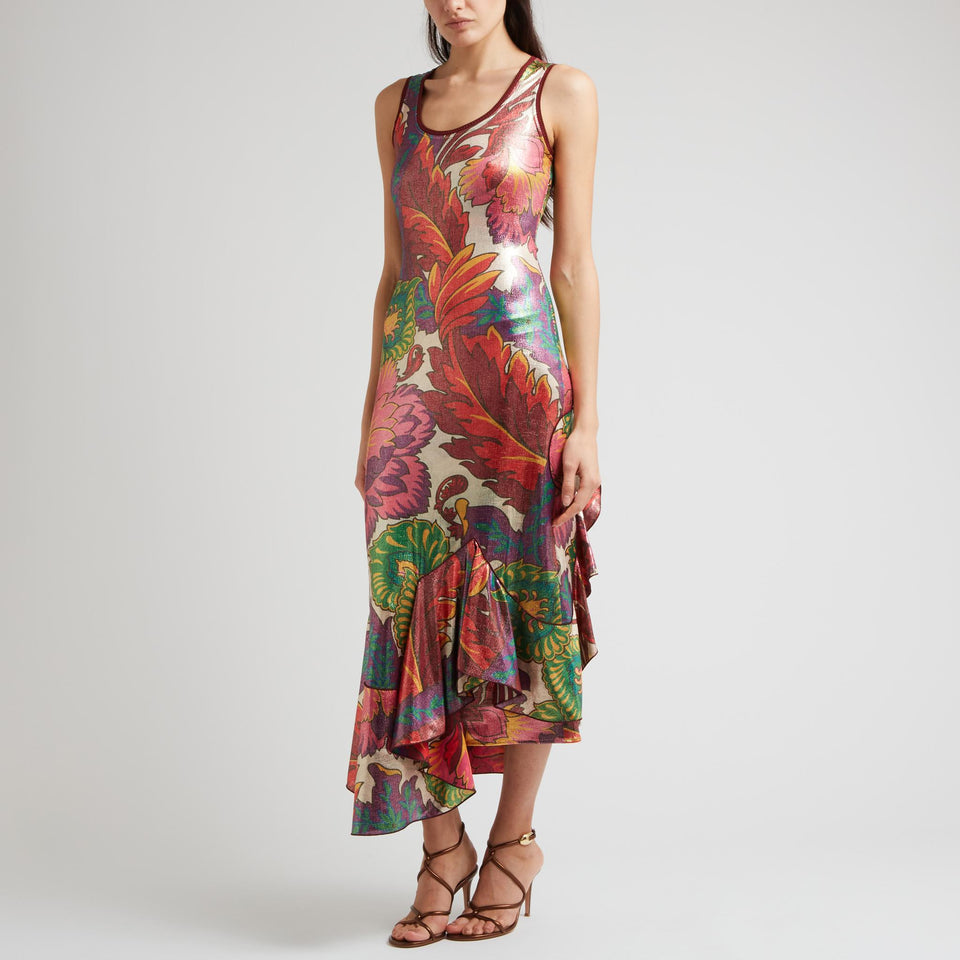 Abito in tessuto multicolor