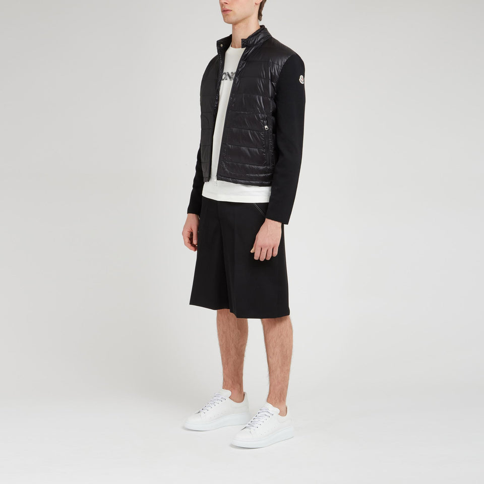 Black fabric cardigan