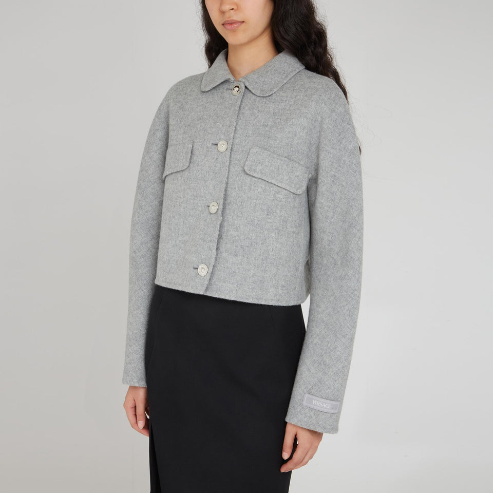 Grey wool and cashmere jacket