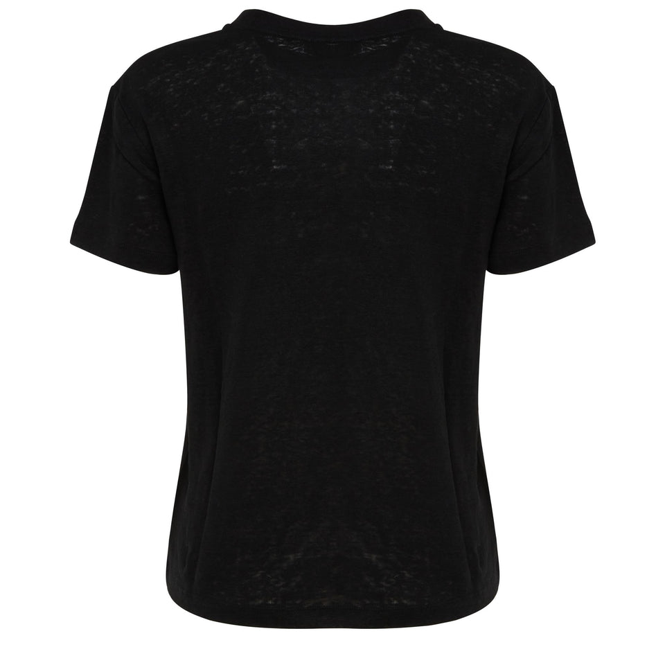 Black cotton T-shirt