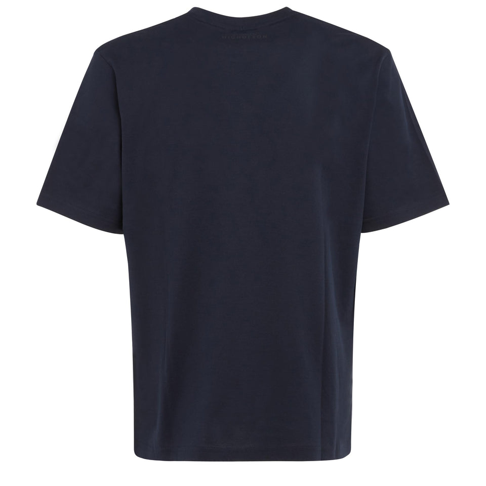 "Bric" T-shirt in blue cotton