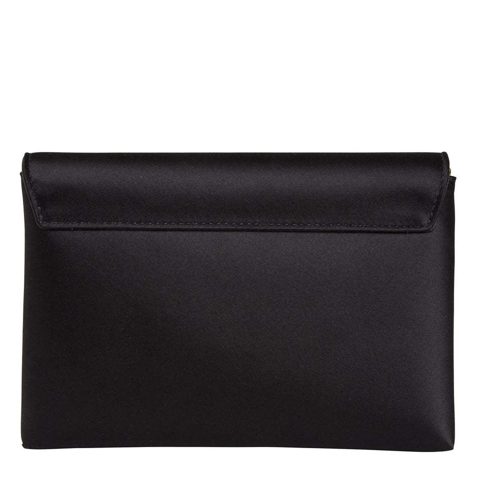 Black satin ''La Medusa'' clutch bag