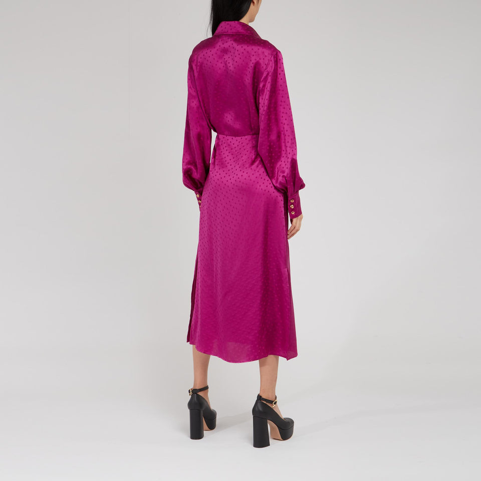 Abito ''Bella'' in seta rosa - GIO MORETTI