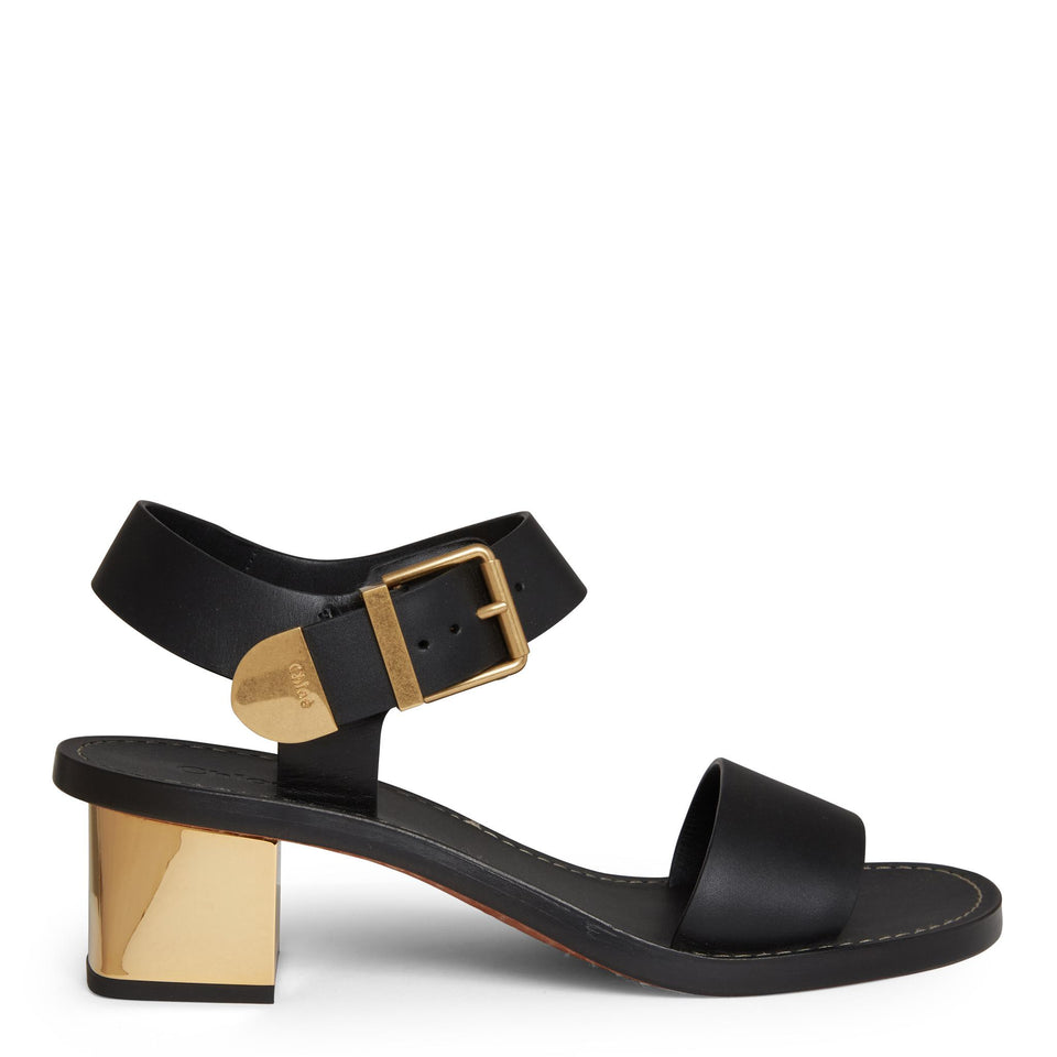 Sandali ''Rebecca'' in pelle neri CHC24U01QEX 001 CHLOE 