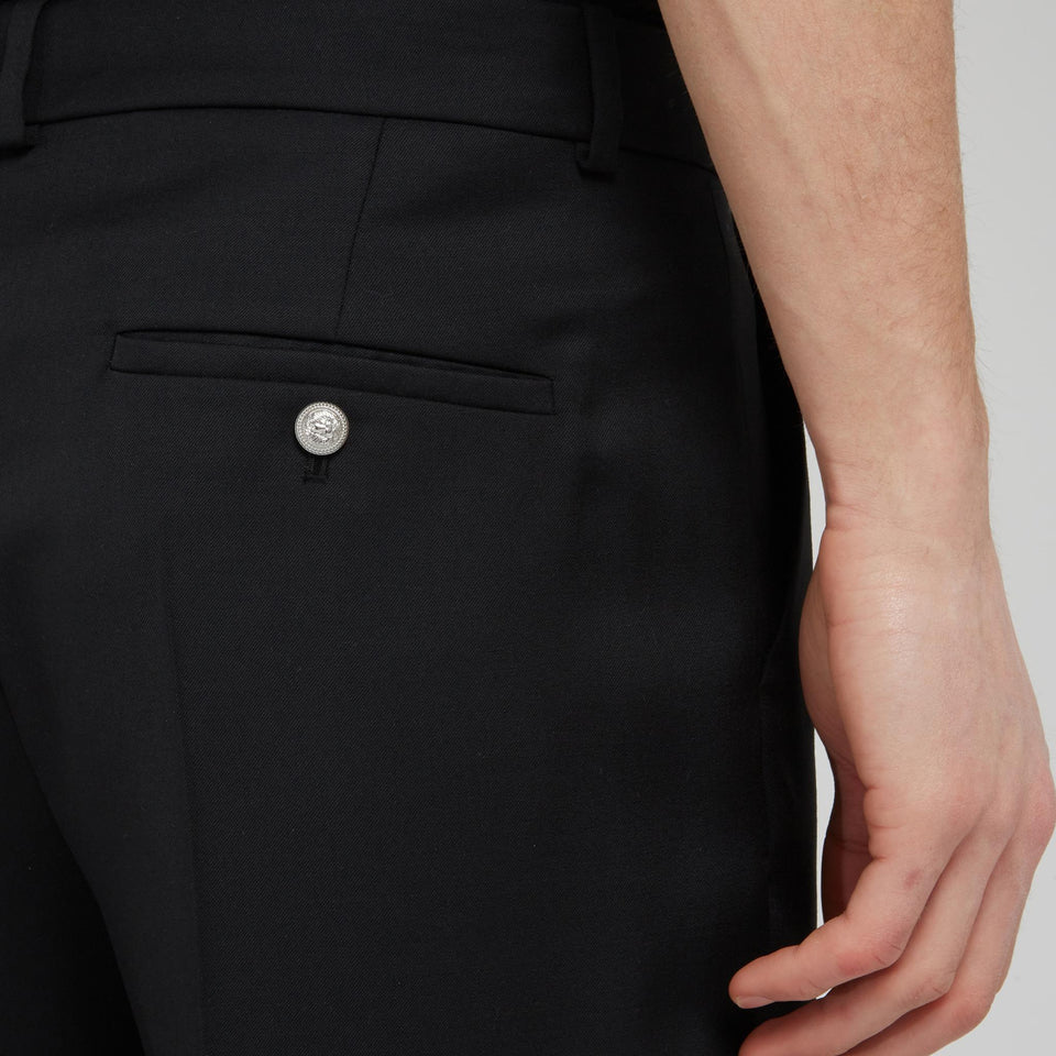 Pantalone in lana nero