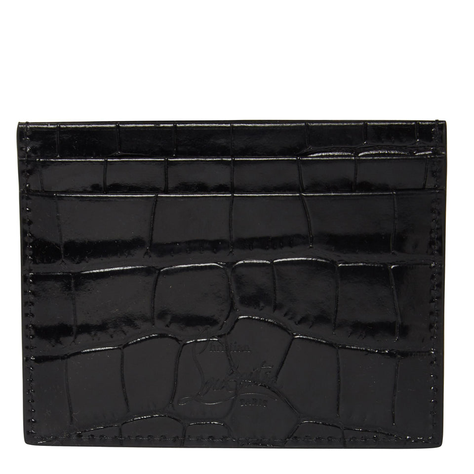 Porta carte "M Kios" in pelle nero - GIO MORETTI