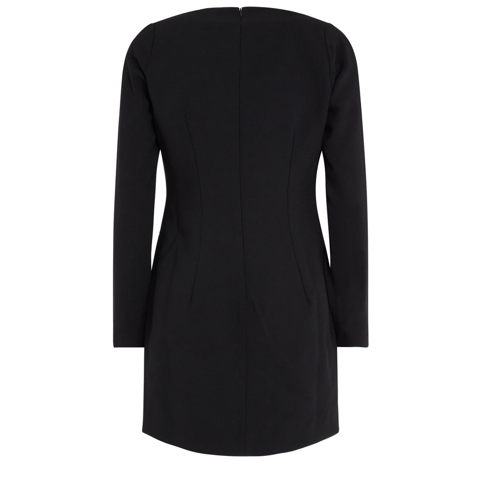 Mini dress in black fabric