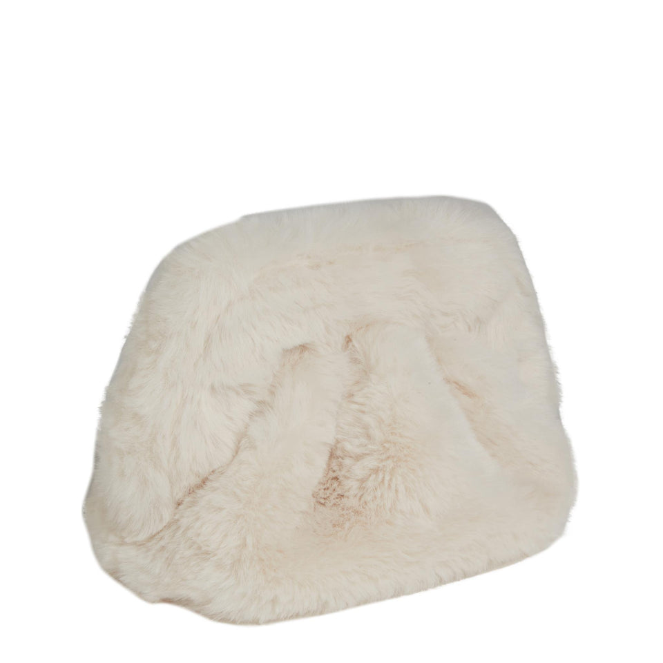Borsa piccola in shearling bianca