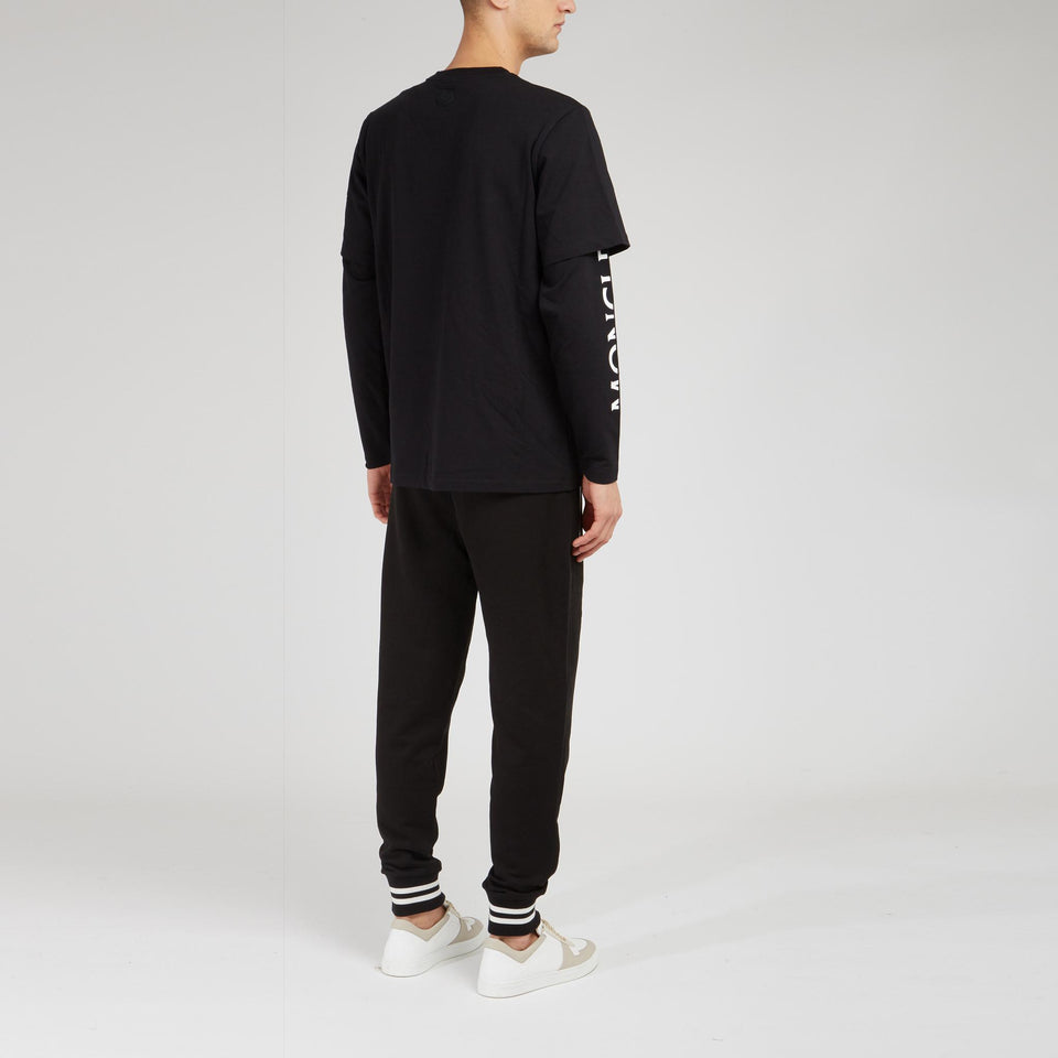 T-shirt in cotone nera - GIO MORETTI