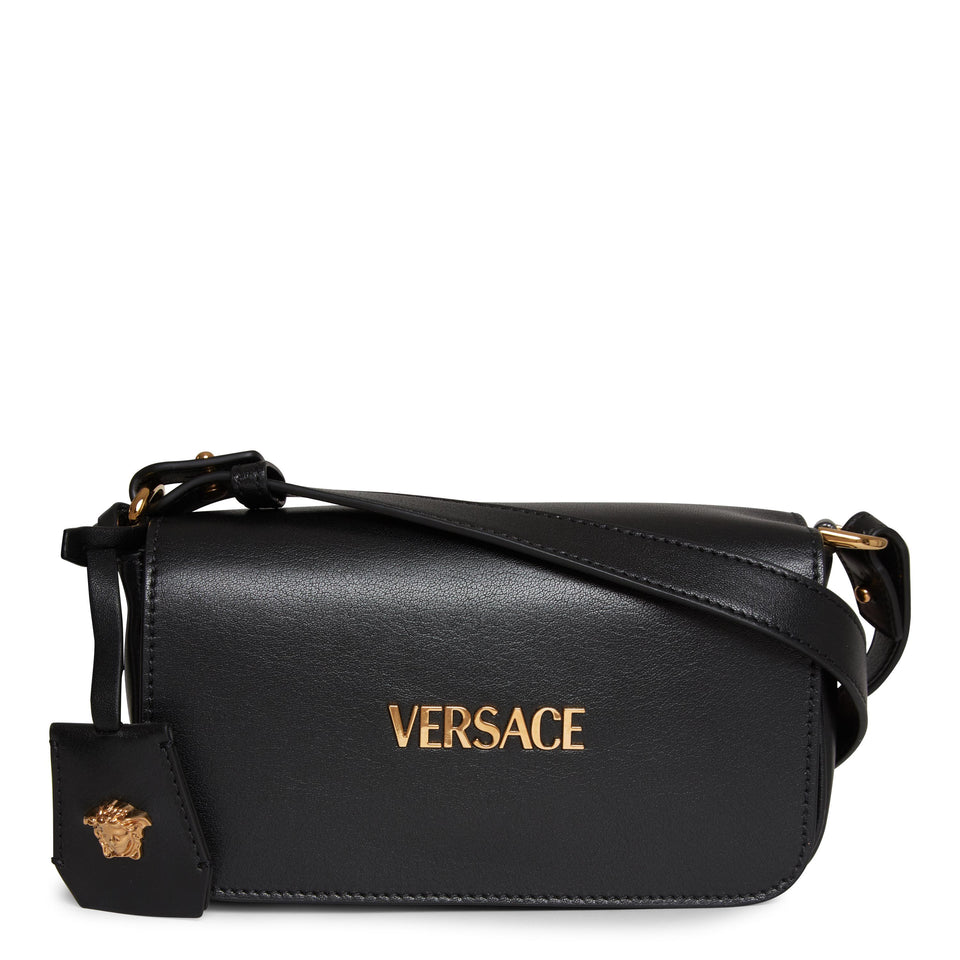 Tag mini black leather bag