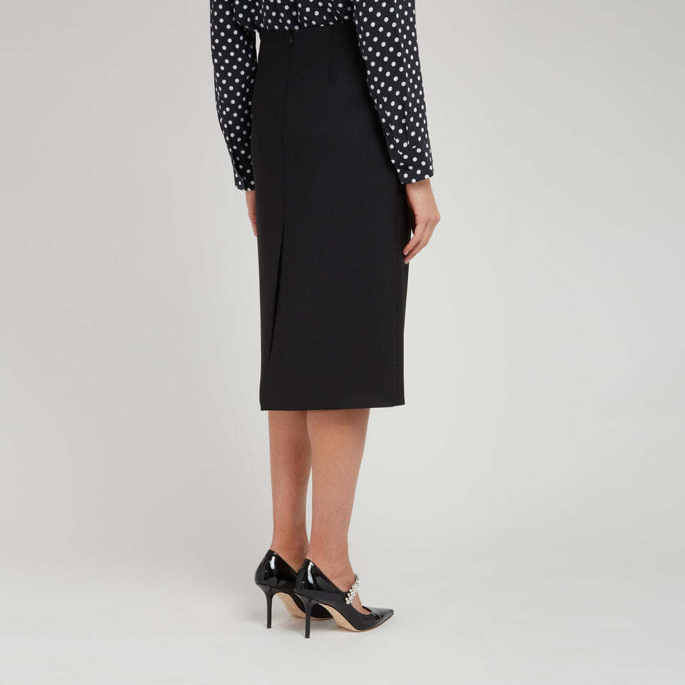 Gonna in tessuto nera