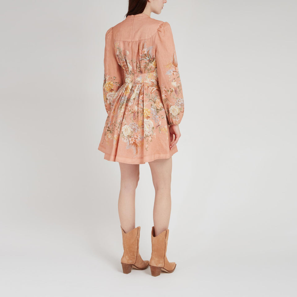 Abito "Tallow" in lino rosa