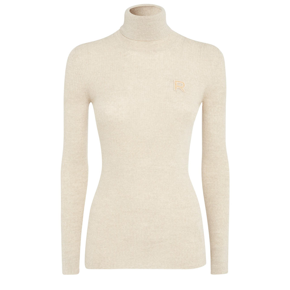 Maglia in lana beige