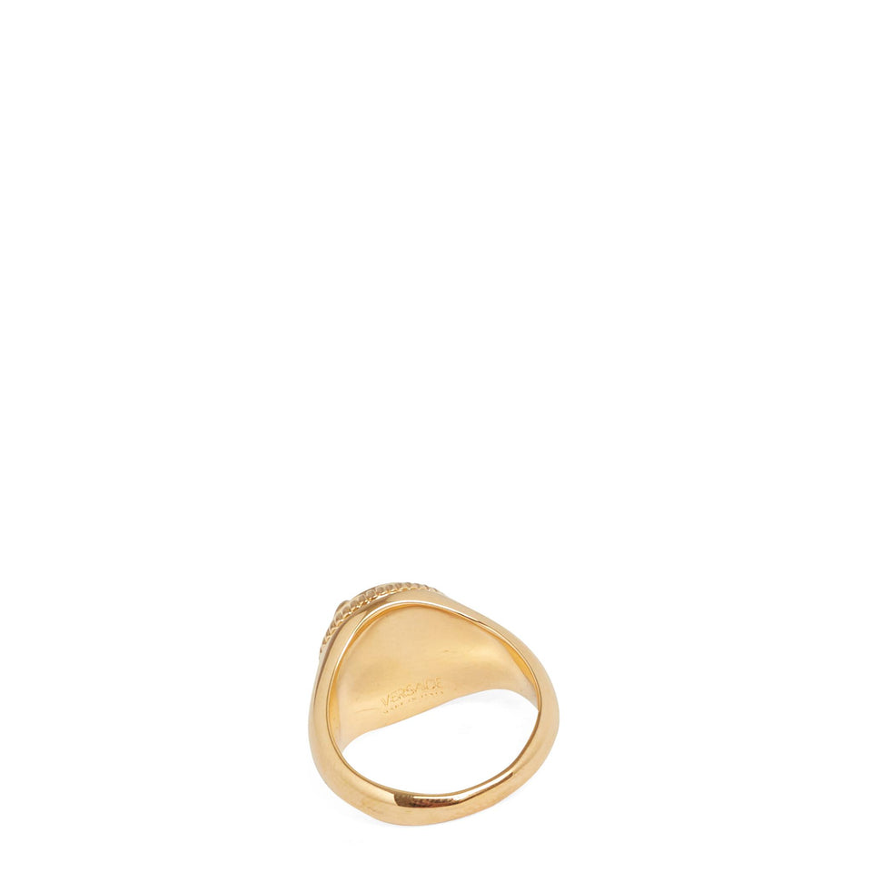 Golden metal ring