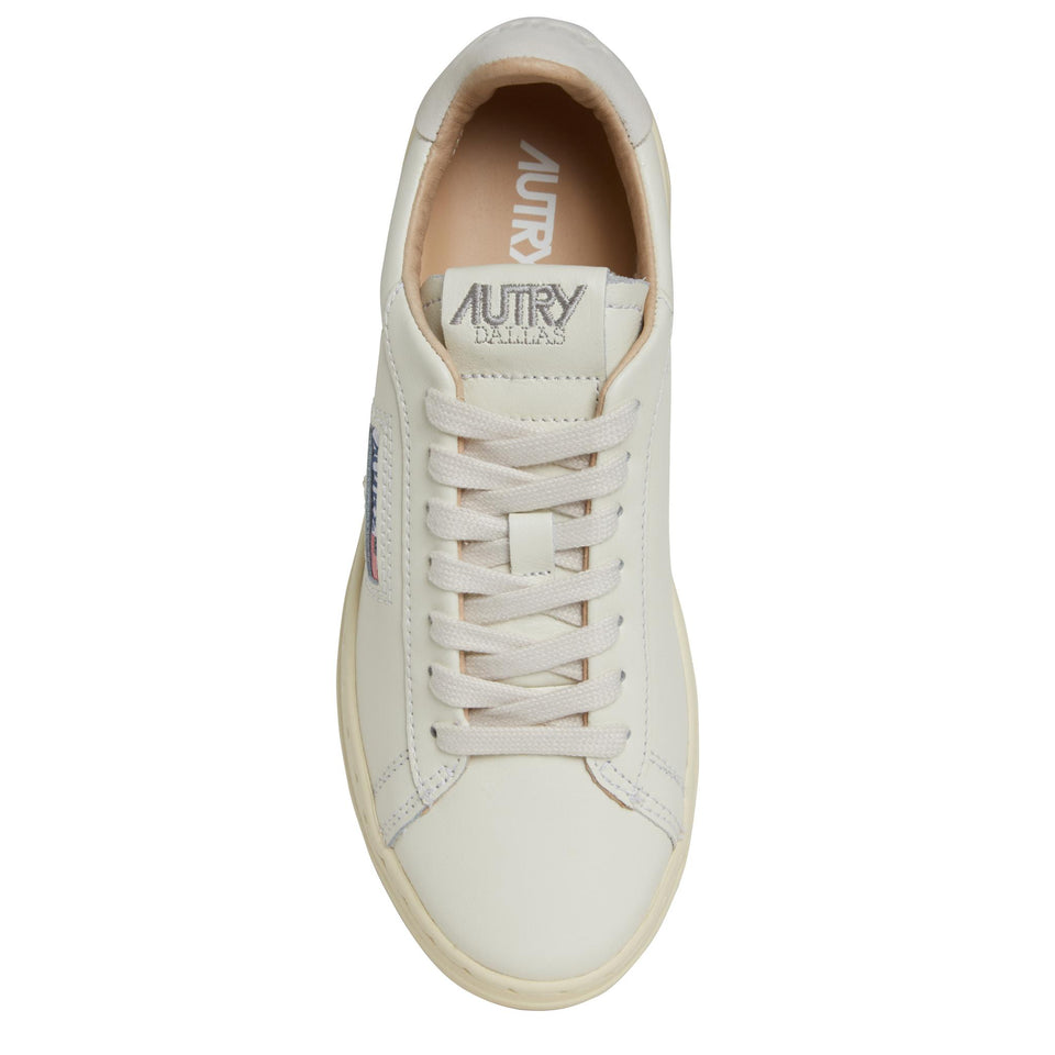 Sneakers "Dallas low" in pelle bianca ADLW MR01MSH/MSH AUTRY 