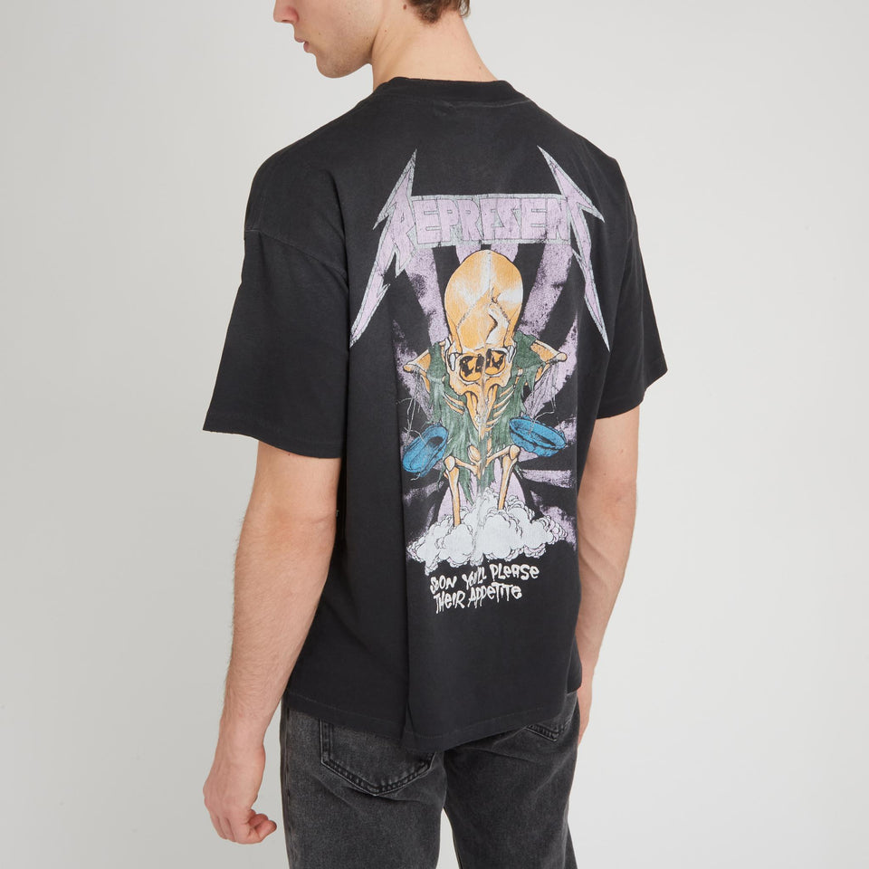 T-shirt in cotone nera