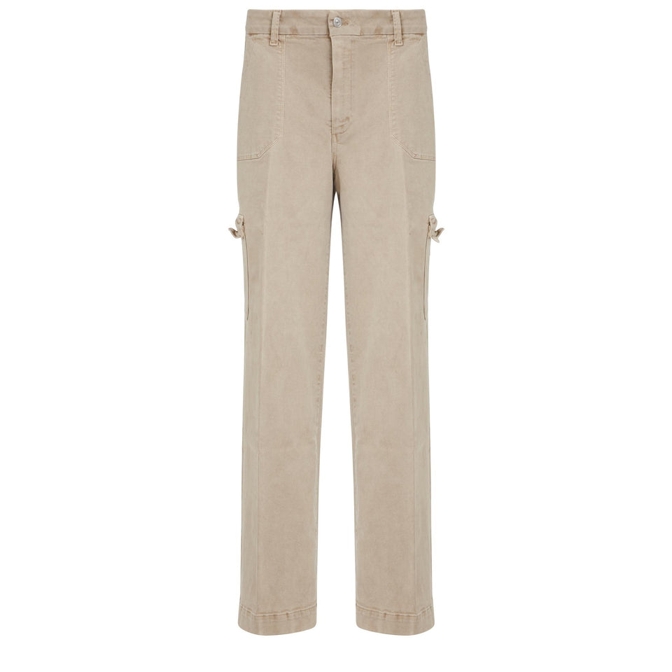 Pantalone cargo "Haper W/Utility" in cotone beige
