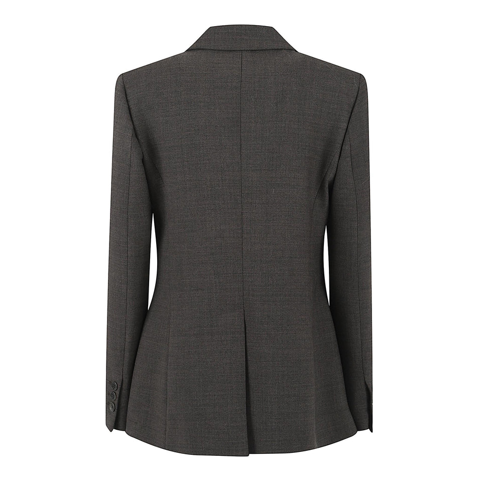 Giacca doppio petto in lana grigia D420021X POWO024 P.A.R.O.S.H. 