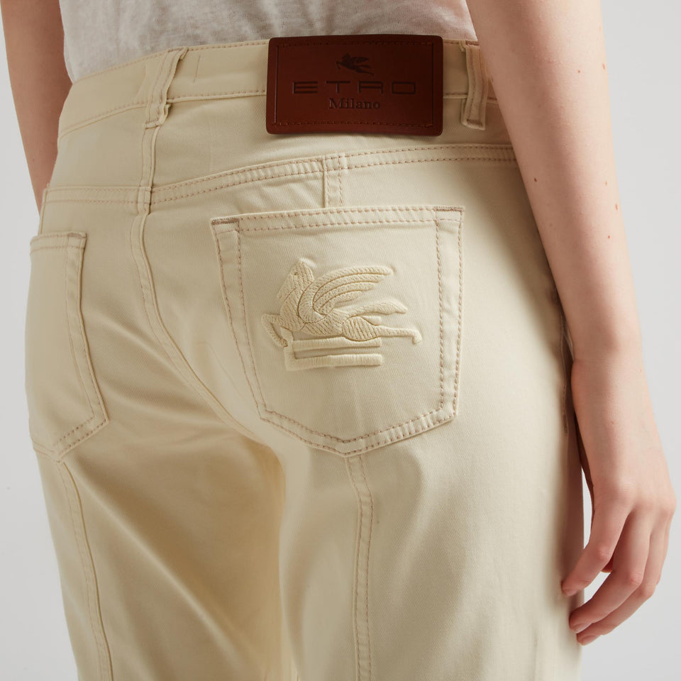 Jeans in denim bianchi