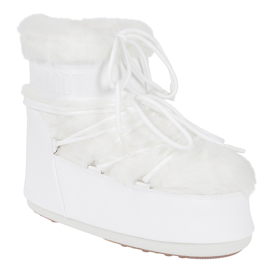Moon Boot "Icon Low" in nylon bianco D1409390 A002WHITE MOON BOOT 