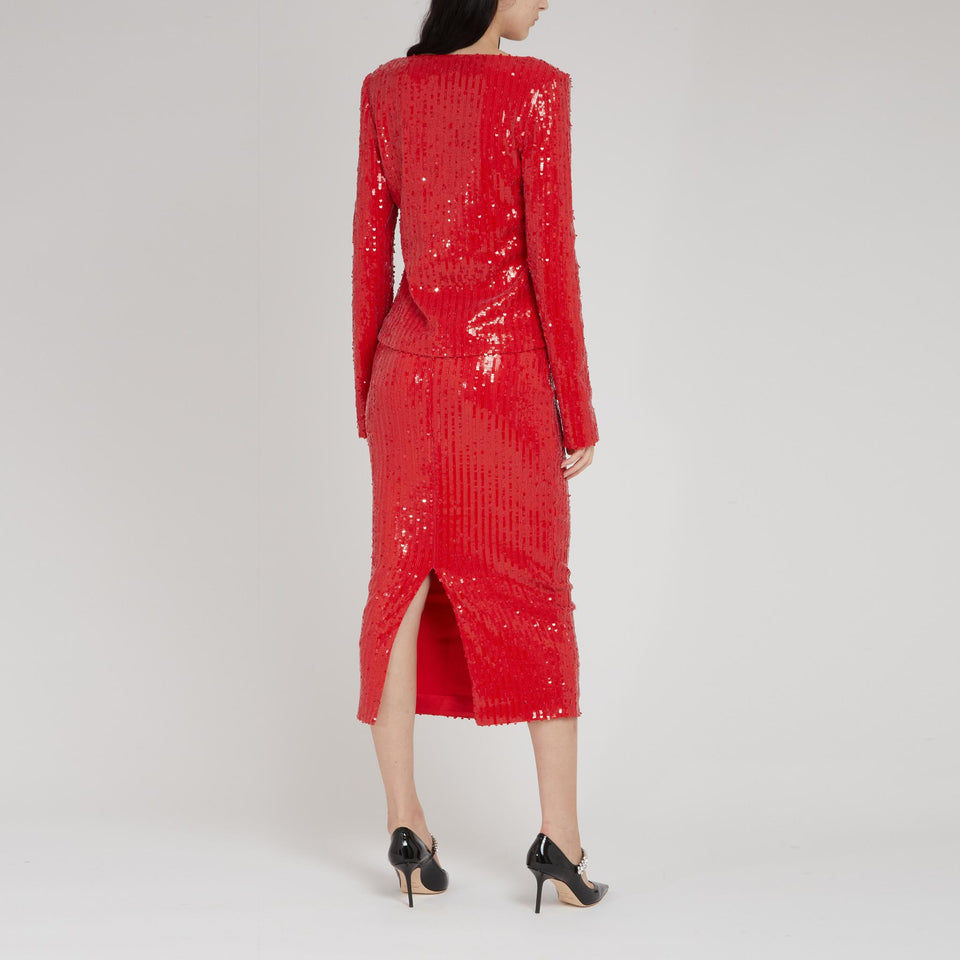 Maglia in tessuto rossa