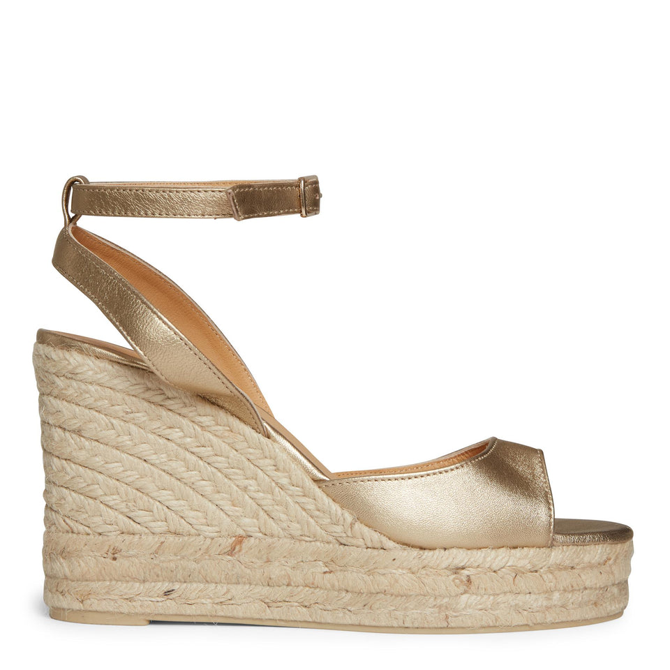 Espadrilles 110 "Blair" in gold leather