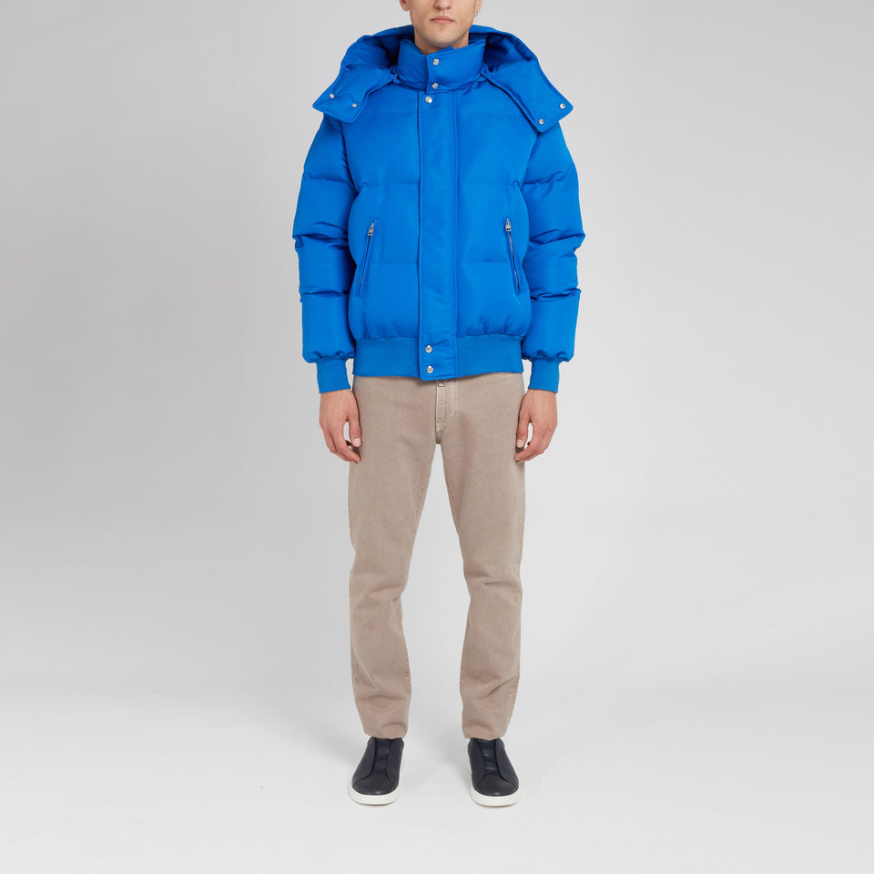 Piumino ''Graffiti'' in tessuto blu