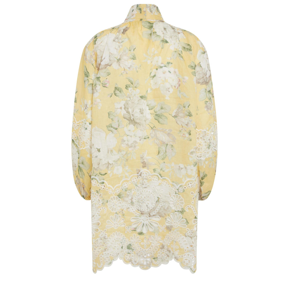 "Acacia" dress in yellow linen