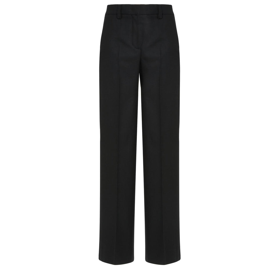 Pantalone sartoriale in lana nero