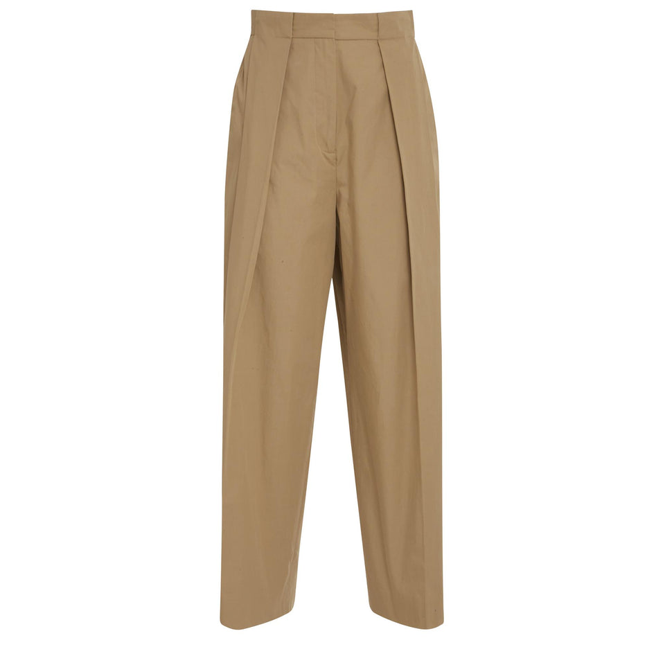 Pantalone in cotone beige